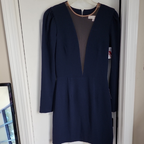 Dress the Population Navy Long Sleeve Dress - Picture 2 of 6